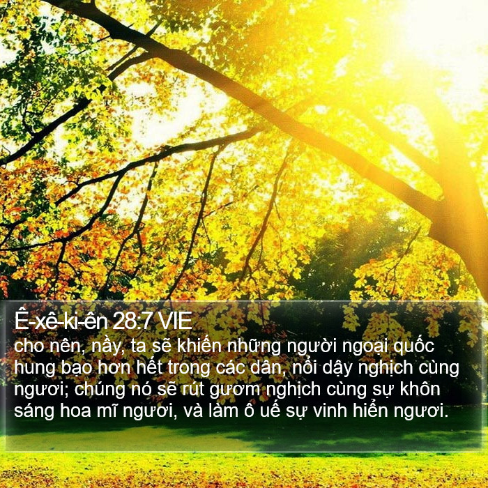 Ê-xê-ki-ên 28:7 VIE Bible Study