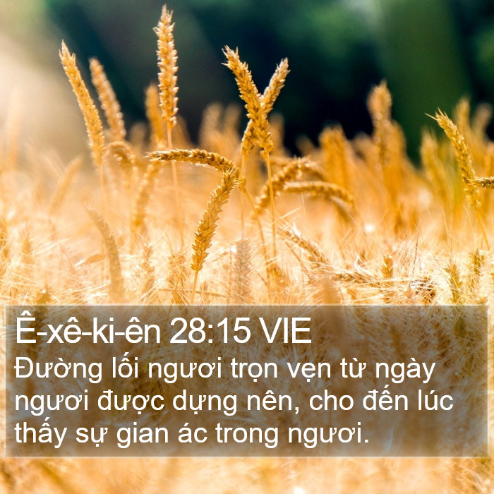 Ê-xê-ki-ên 28:15 VIE Bible Study