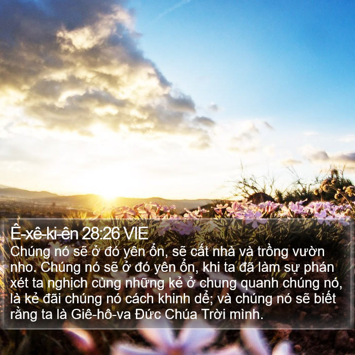 Ê-xê-ki-ên 28:26 VIE Bible Study