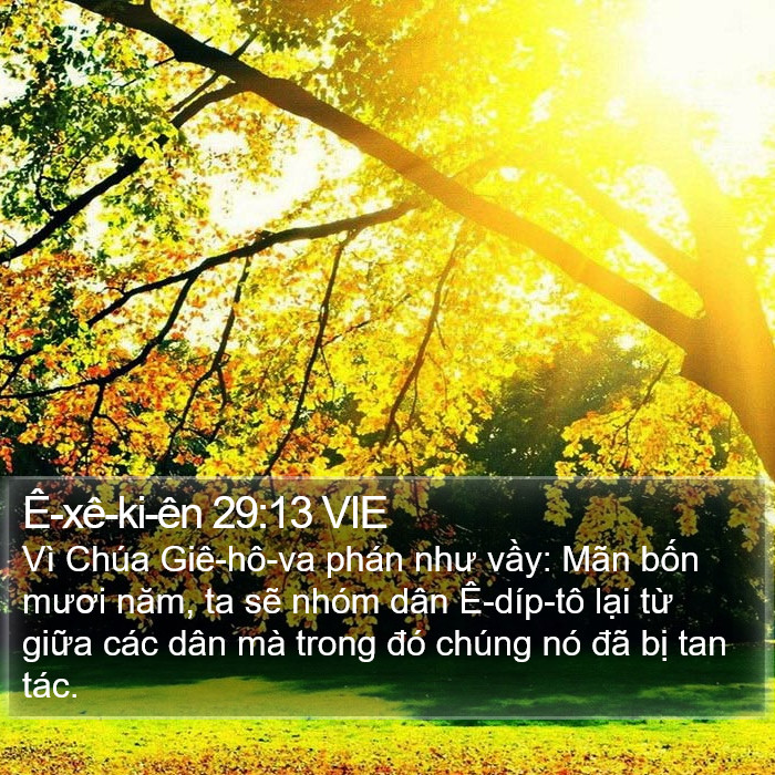 Ê-xê-ki-ên 29:13 VIE Bible Study