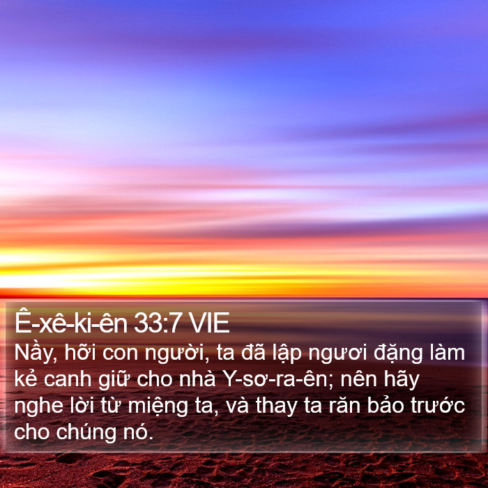 Ê-xê-ki-ên 33:7 VIE Bible Study