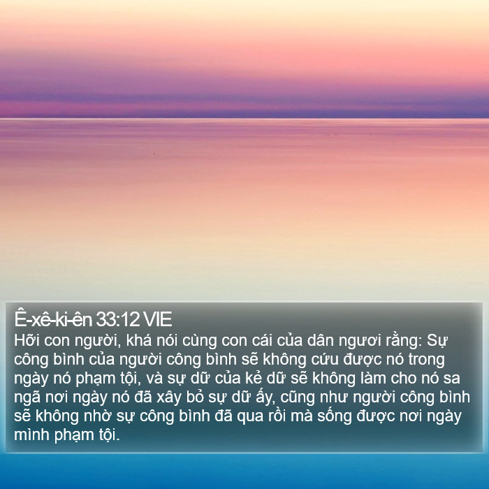 Ê-xê-ki-ên 33:12 VIE Bible Study