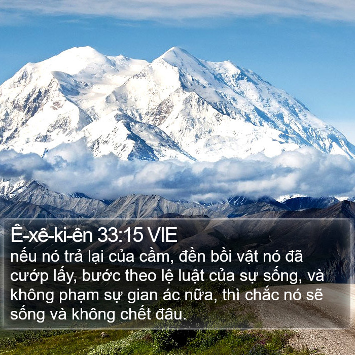 Ê-xê-ki-ên 33:15 VIE Bible Study