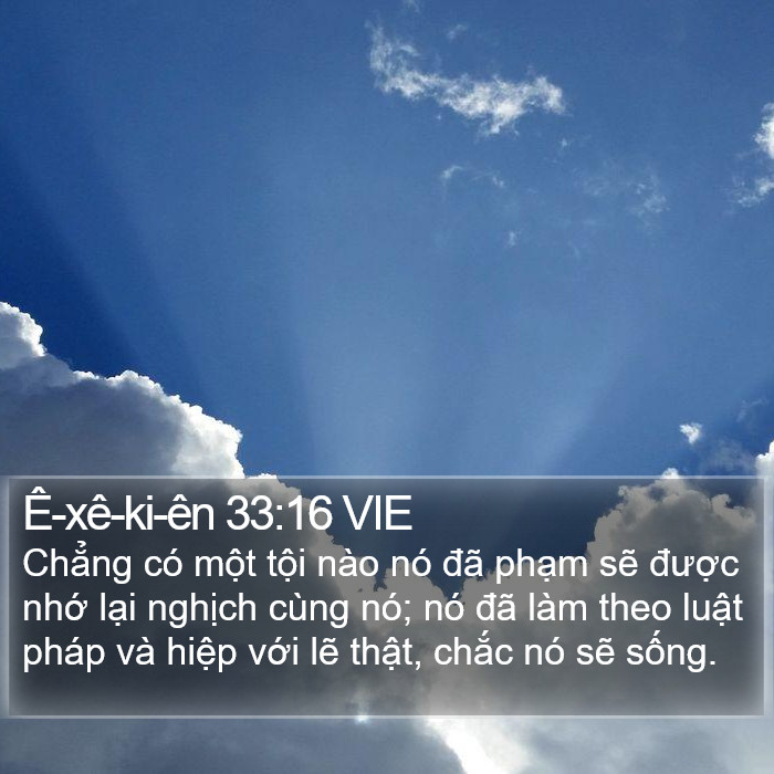 Ê-xê-ki-ên 33:16 VIE Bible Study