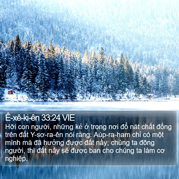 Ê-xê-ki-ên 33:24 VIE Bible Study