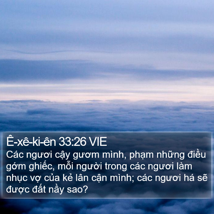 Ê-xê-ki-ên 33:26 VIE Bible Study