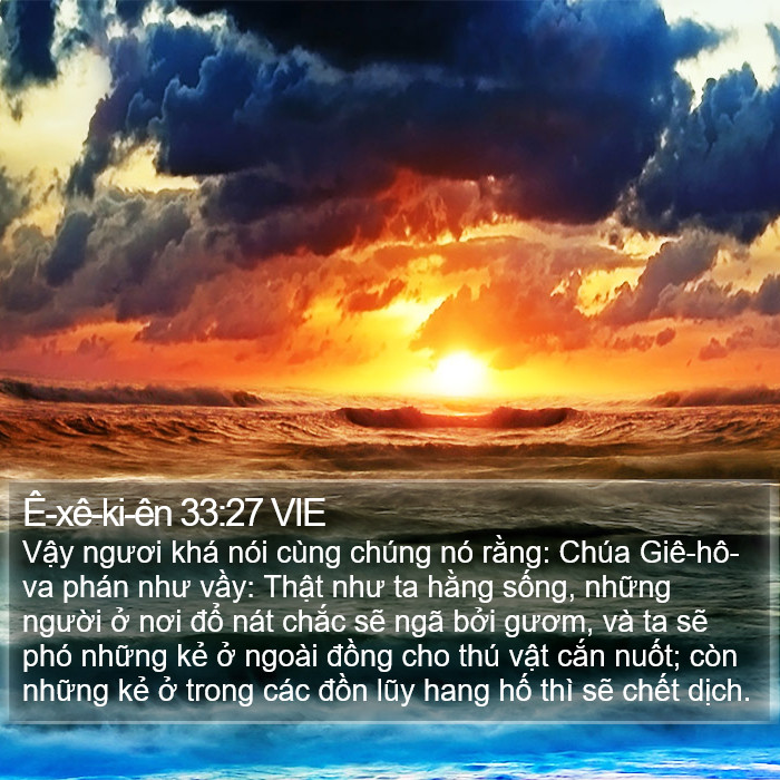 Ê-xê-ki-ên 33:27 VIE Bible Study