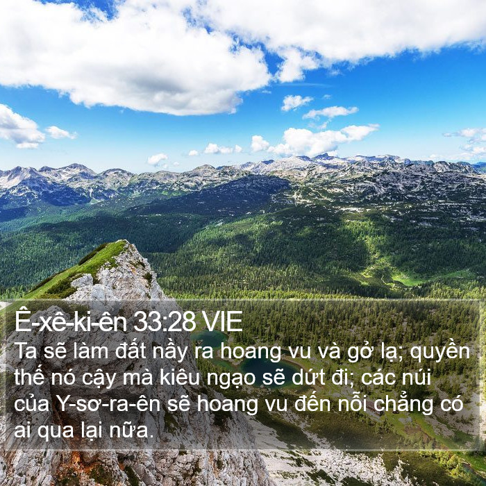 Ê-xê-ki-ên 33:28 VIE Bible Study