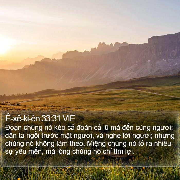 Ê-xê-ki-ên 33:31 VIE Bible Study