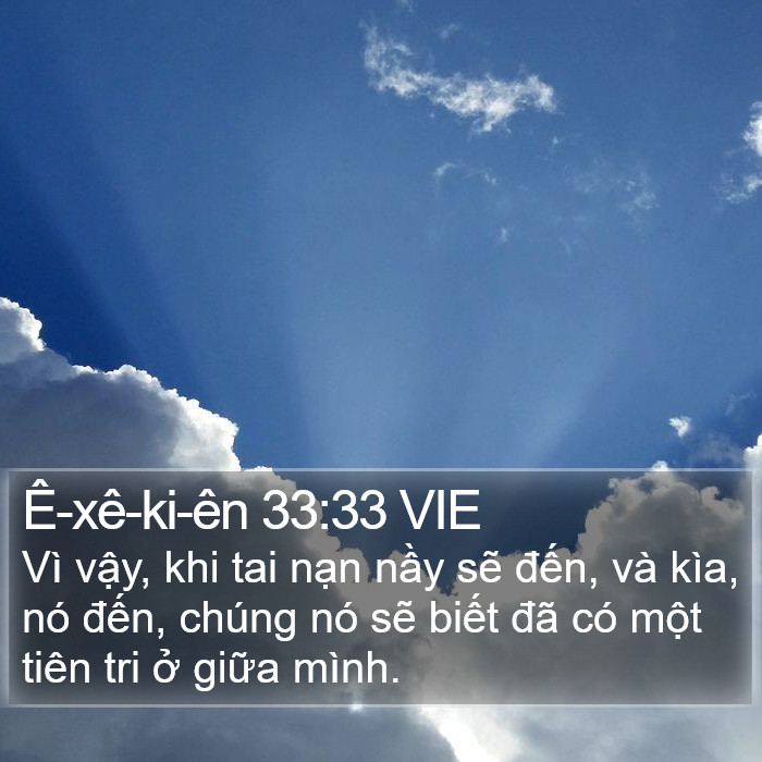 Ê-xê-ki-ên 33:33 VIE Bible Study