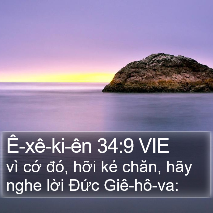 Ê-xê-ki-ên 34:9 VIE Bible Study