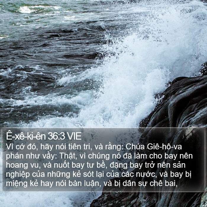 Ê-xê-ki-ên 36:3 VIE Bible Study