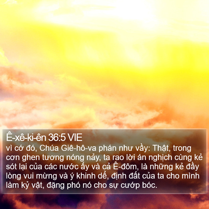 Ê-xê-ki-ên 36:5 VIE Bible Study