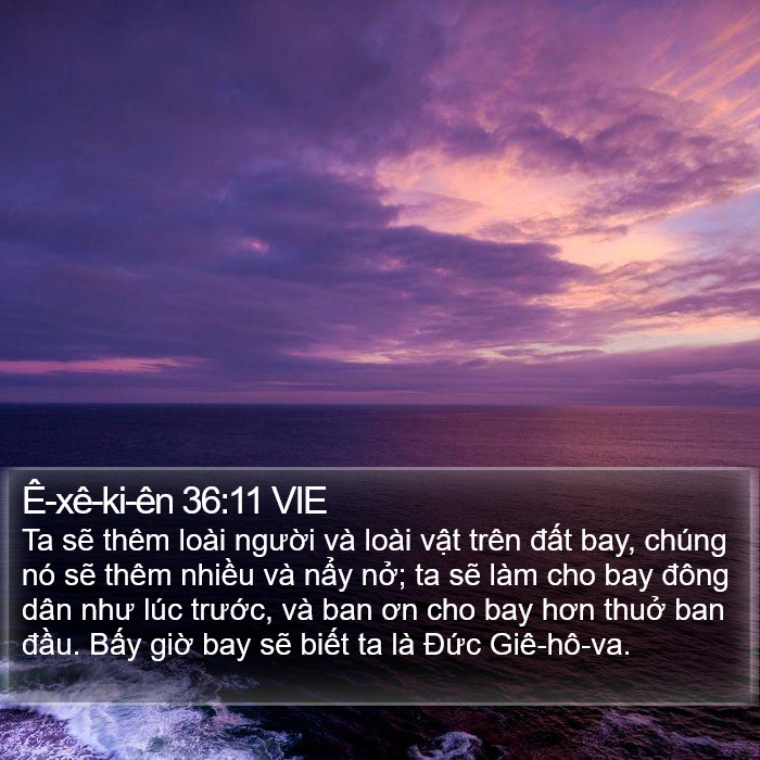 Ê-xê-ki-ên 36:11 VIE Bible Study