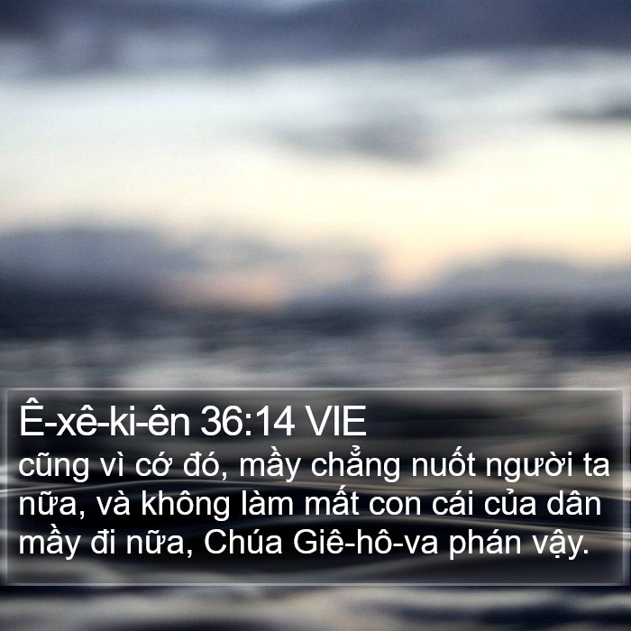 Ê-xê-ki-ên 36:14 VIE Bible Study