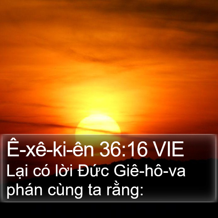 Ê-xê-ki-ên 36:16 VIE Bible Study