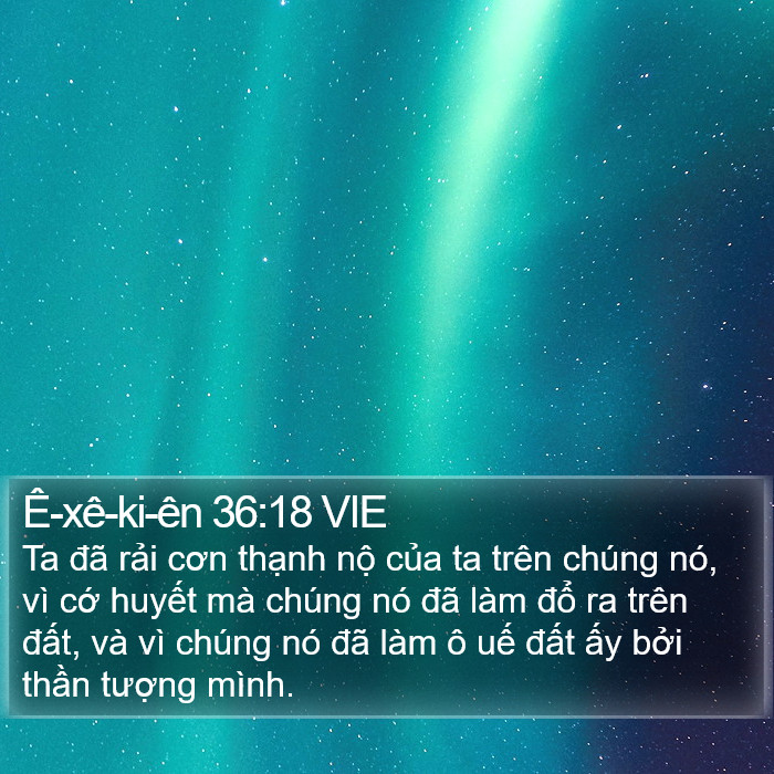 Ê-xê-ki-ên 36:18 VIE Bible Study