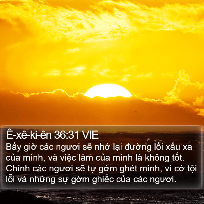 Ê-xê-ki-ên 36:31 VIE Bible Study