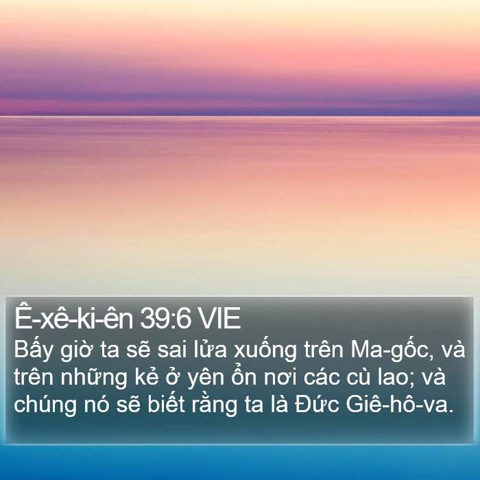 Ê-xê-ki-ên 39:6 VIE Bible Study