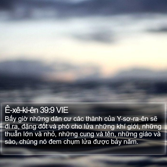 Ê-xê-ki-ên 39:9 VIE Bible Study