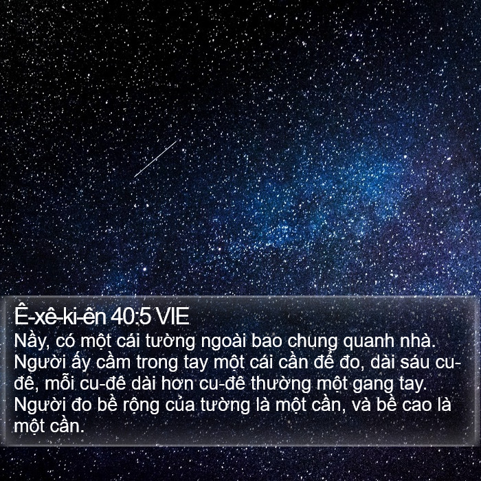 Ê-xê-ki-ên 40:5 VIE Bible Study