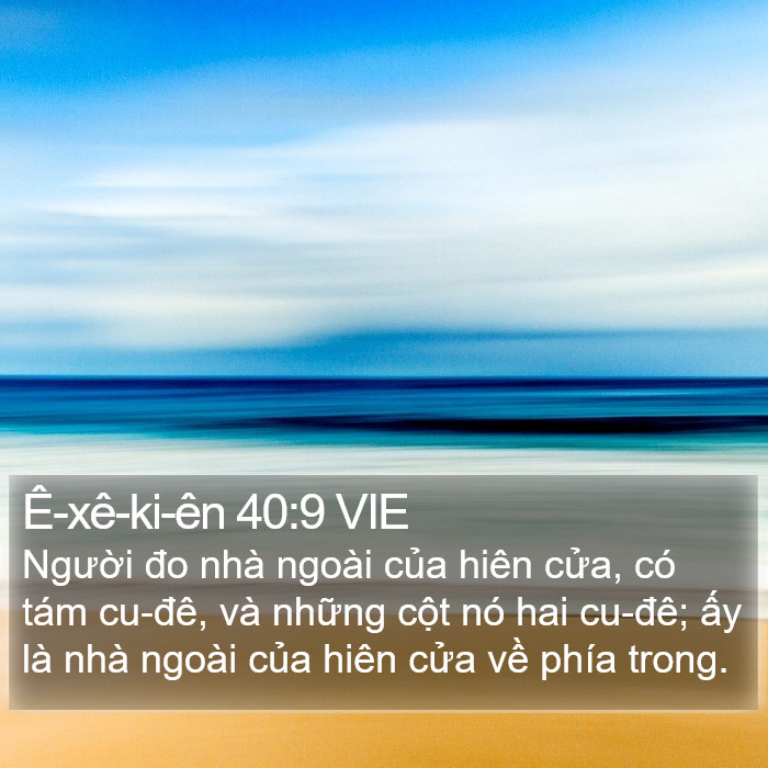 Ê-xê-ki-ên 40:9 VIE Bible Study