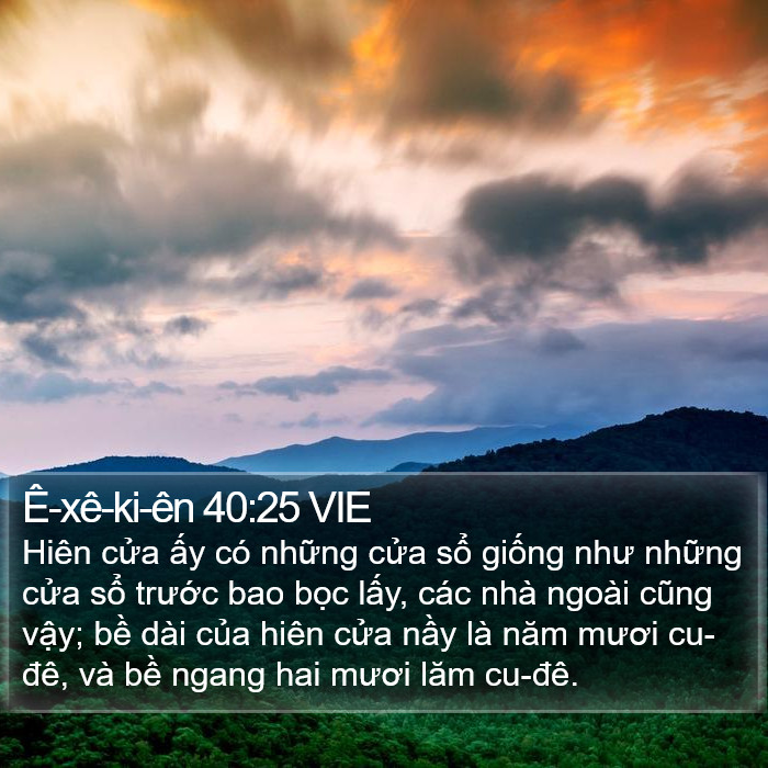 Ê-xê-ki-ên 40:25 VIE Bible Study