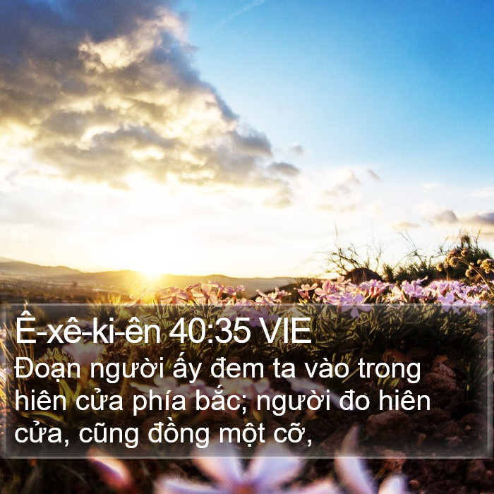 Ê-xê-ki-ên 40:35 VIE Bible Study