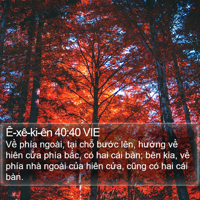 Ê-xê-ki-ên 40:40 VIE Bible Study