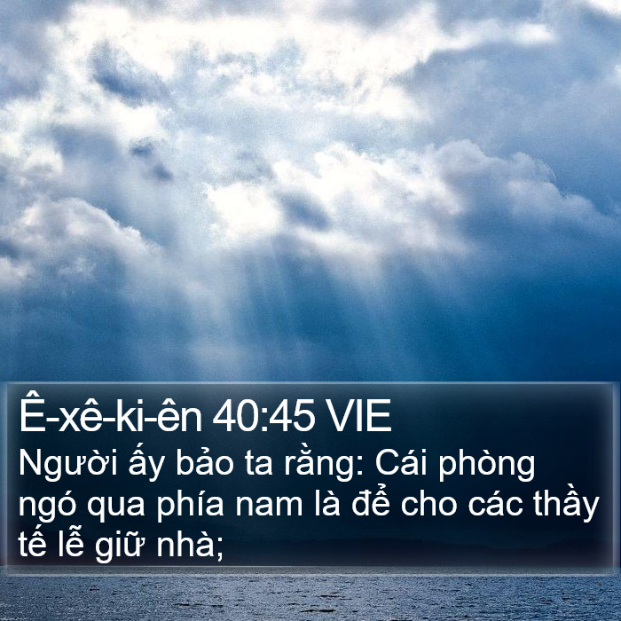 Ê-xê-ki-ên 40:45 VIE Bible Study