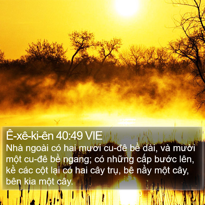 Ê-xê-ki-ên 40:49 VIE Bible Study