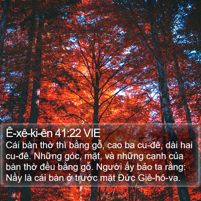 Ê-xê-ki-ên 41:22 VIE Bible Study