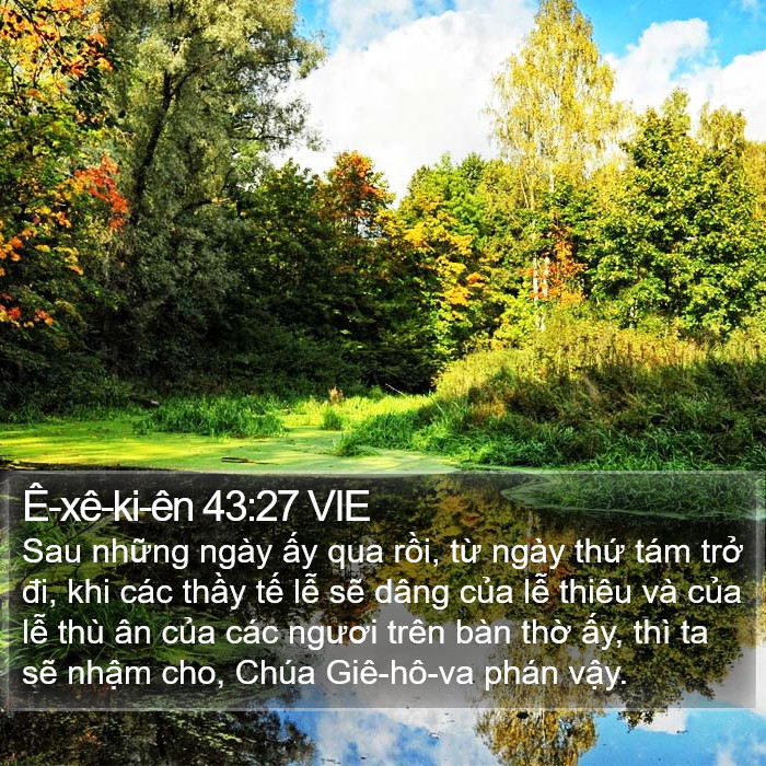 Ê-xê-ki-ên 43:27 VIE Bible Study