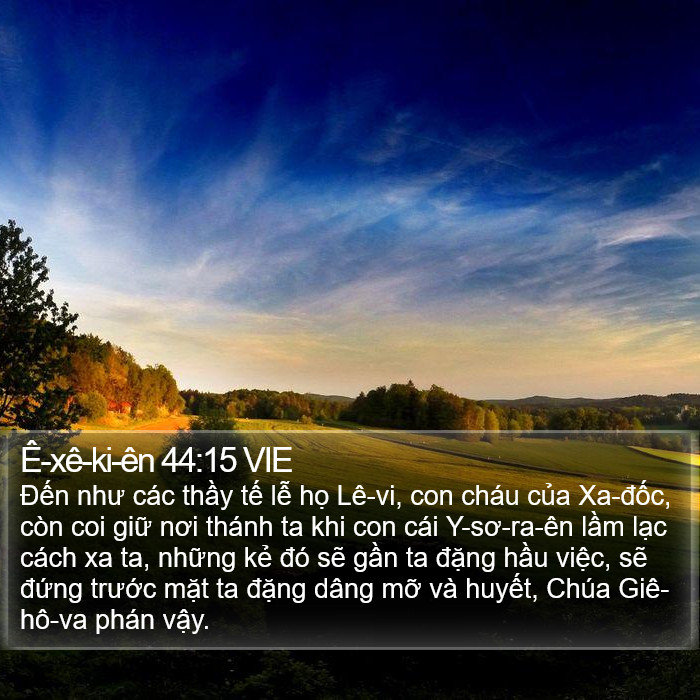 Ê-xê-ki-ên 44:15 VIE Bible Study