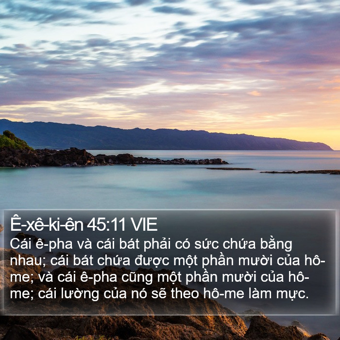 Ê-xê-ki-ên 45:11 VIE Bible Study