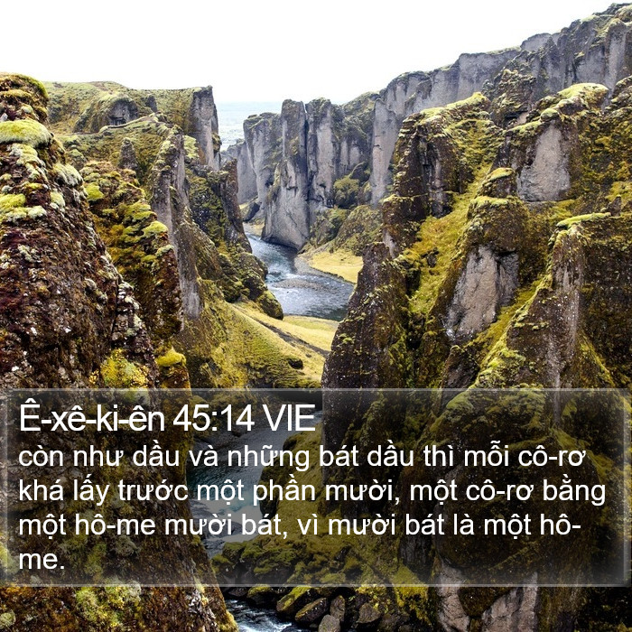 Ê-xê-ki-ên 45:14 VIE Bible Study