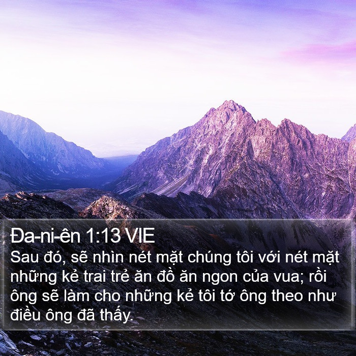 Ða-ni-ên 1:13 VIE Bible Study