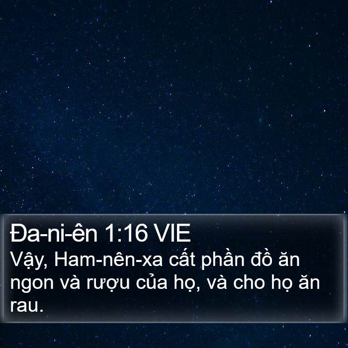 Ða-ni-ên 1:16 VIE Bible Study