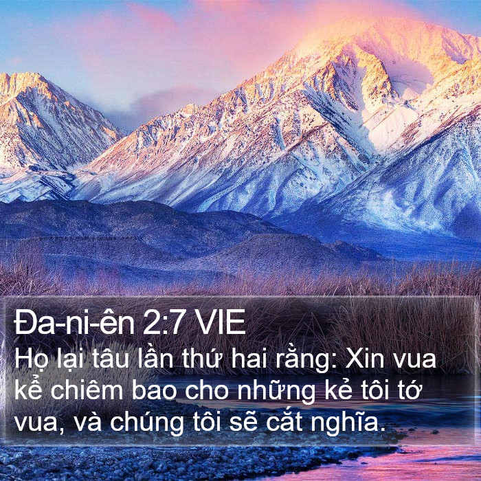 Ða-ni-ên 2:7 VIE Bible Study