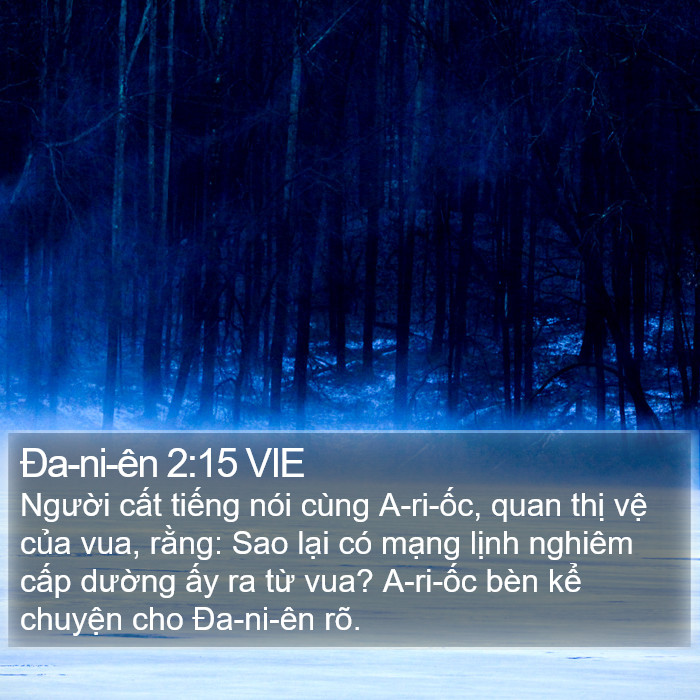 Ða-ni-ên 2:15 VIE Bible Study