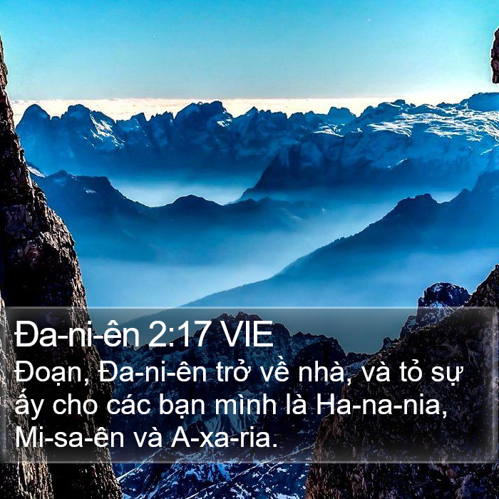 Ða-ni-ên 2:17 VIE Bible Study
