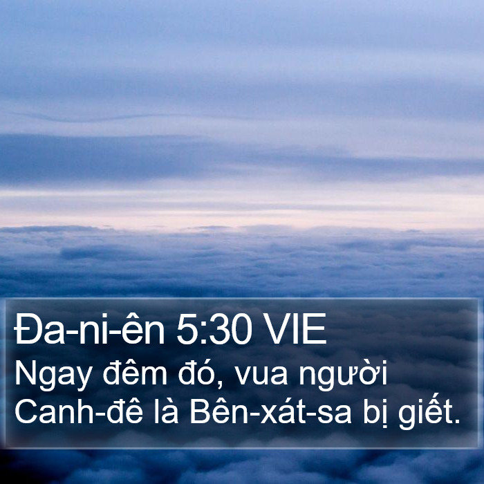 Ða-ni-ên 5:30 VIE Bible Study