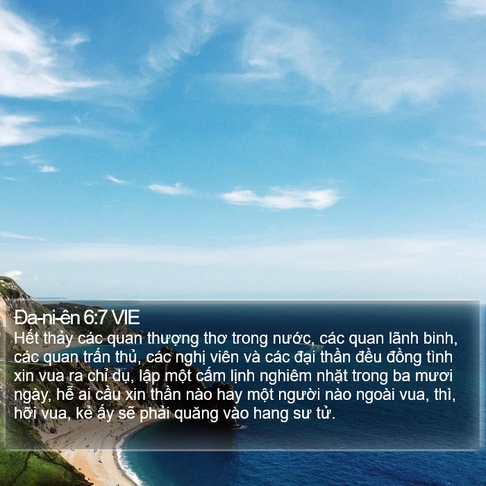 Ða-ni-ên 6:7 VIE Bible Study