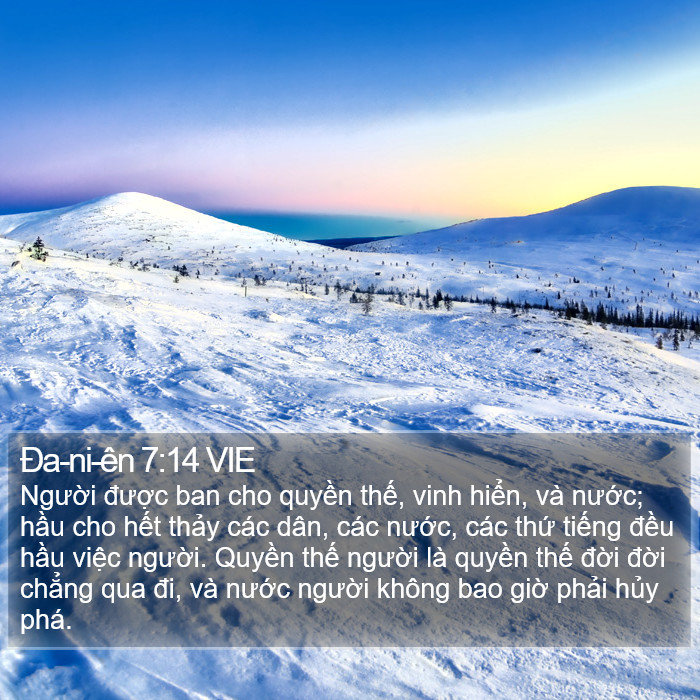 Ða-ni-ên 7:14 VIE Bible Study