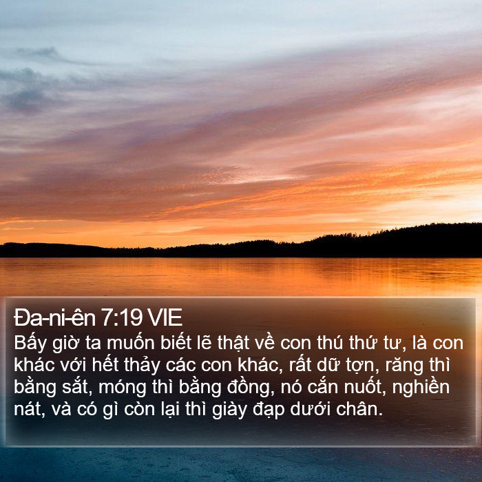 Ða-ni-ên 7:19 VIE Bible Study