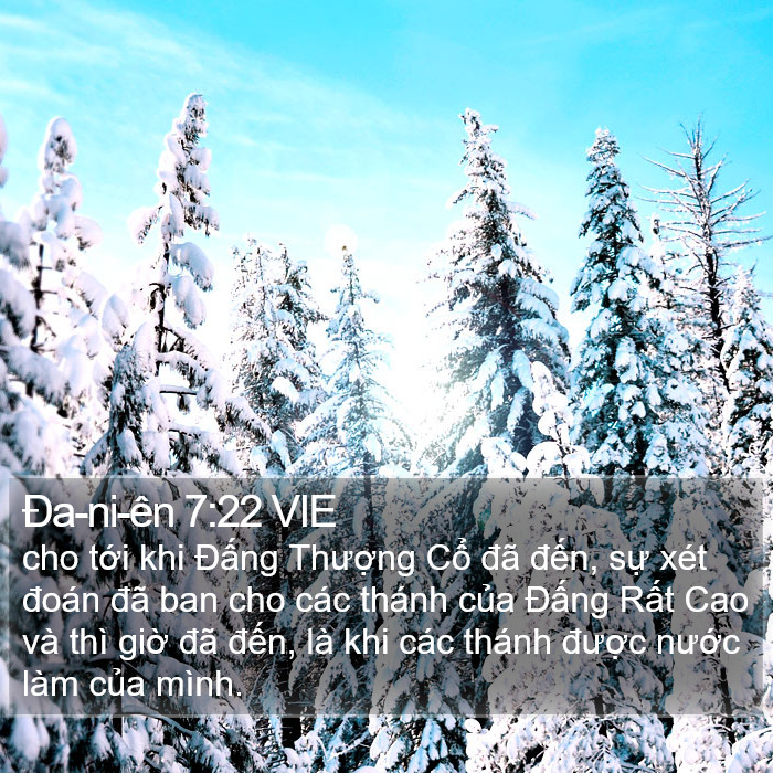 Ða-ni-ên 7:22 VIE Bible Study