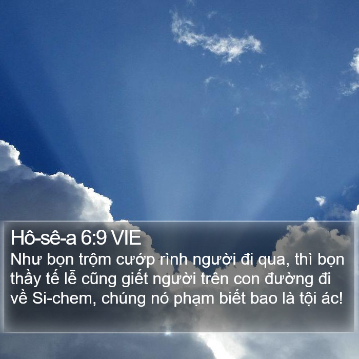 Hô-sê-a 6:9 VIE Bible Study