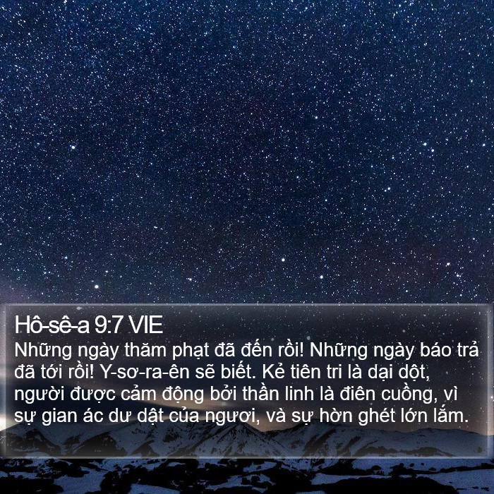 Hô-sê-a 9:7 VIE Bible Study