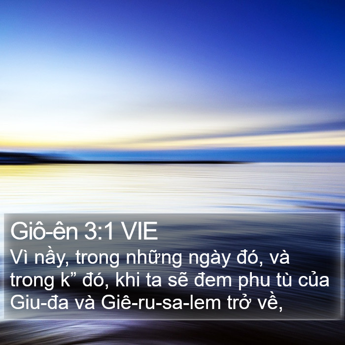 Giô-ên 3:1 VIE Bible Study