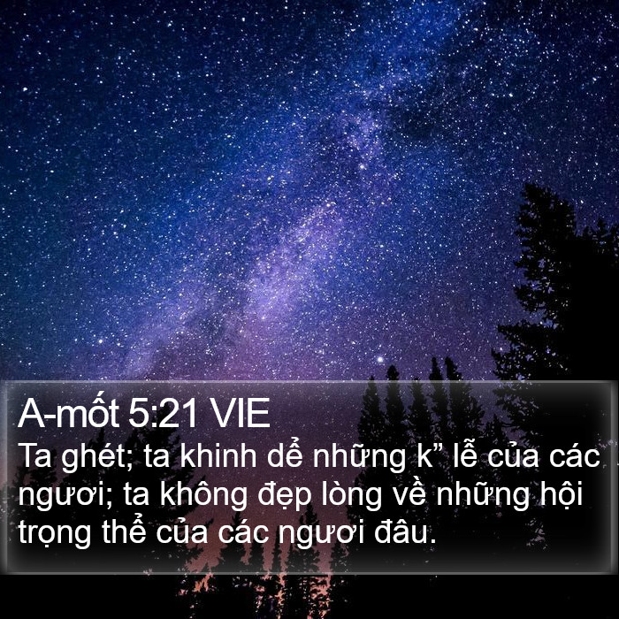 A-mốt 5:21 VIE Bible Study